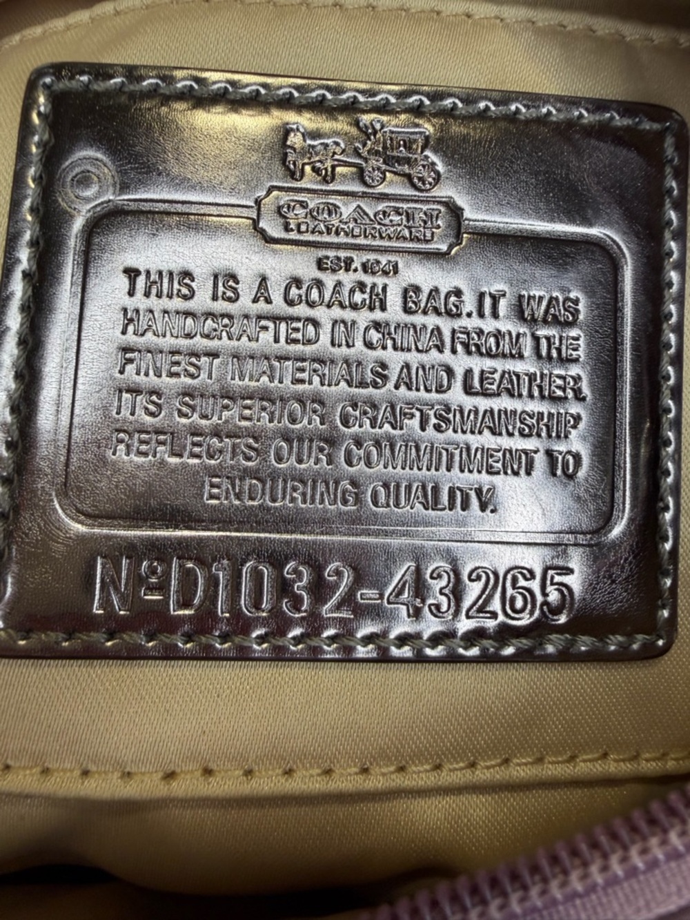 Coach Dark Purple/Lavender Small Shoulder Purse - Picture 8 of 14